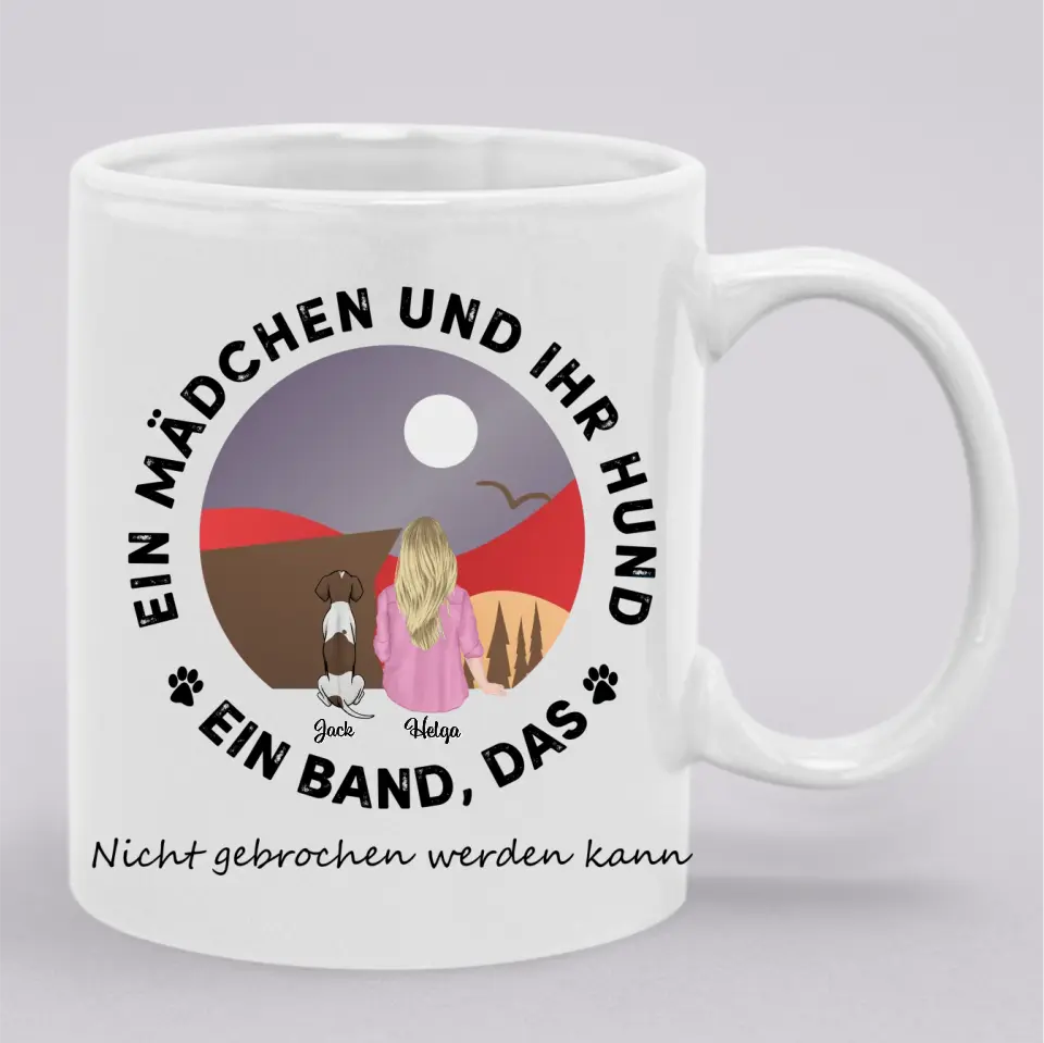 Ein Mädchen und ihr Hund. Ein Band, das nicht gebrochen werden kann