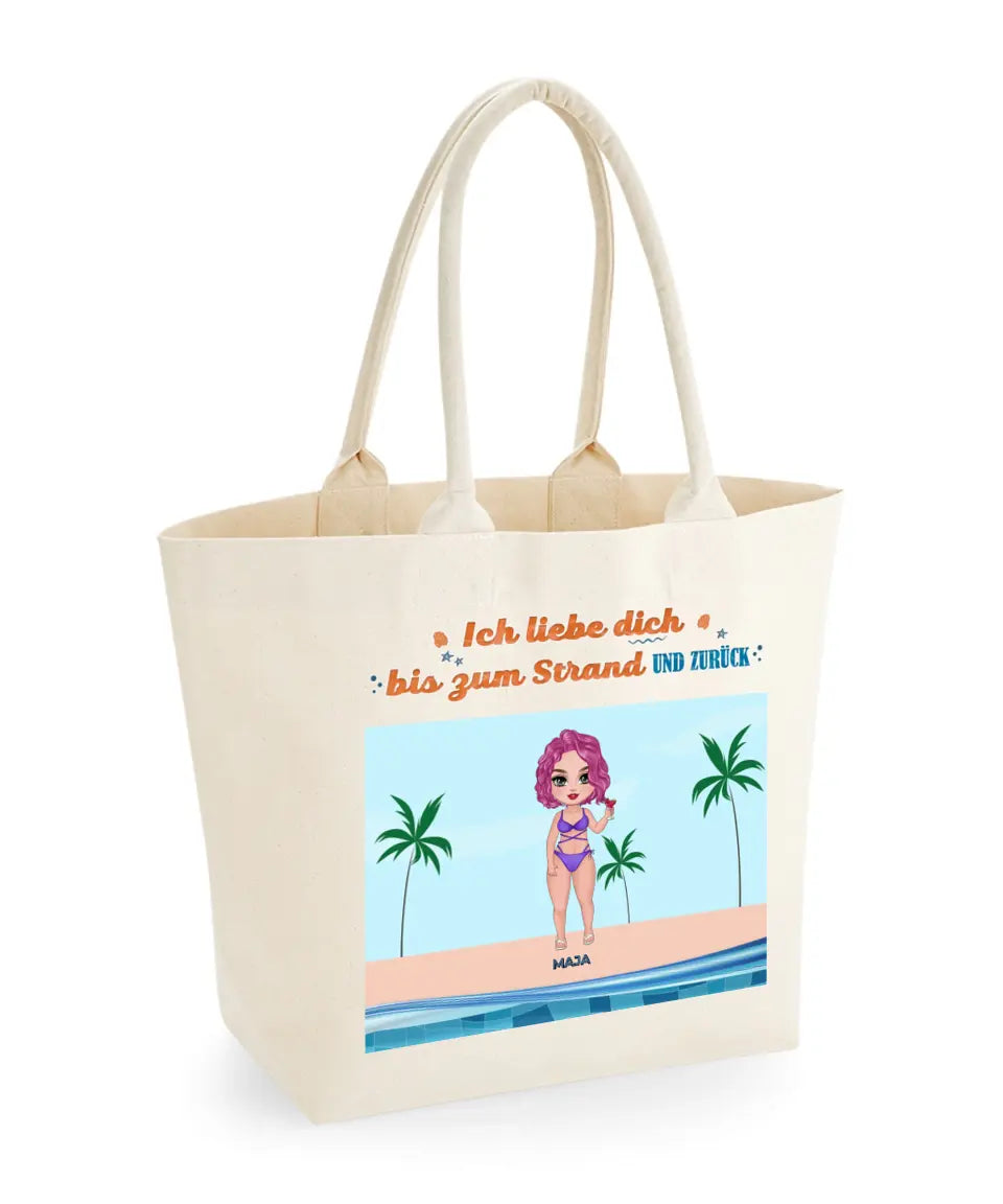 Strandtasche - Ich Liebe Dich Bis Zum Strand Und Zurück