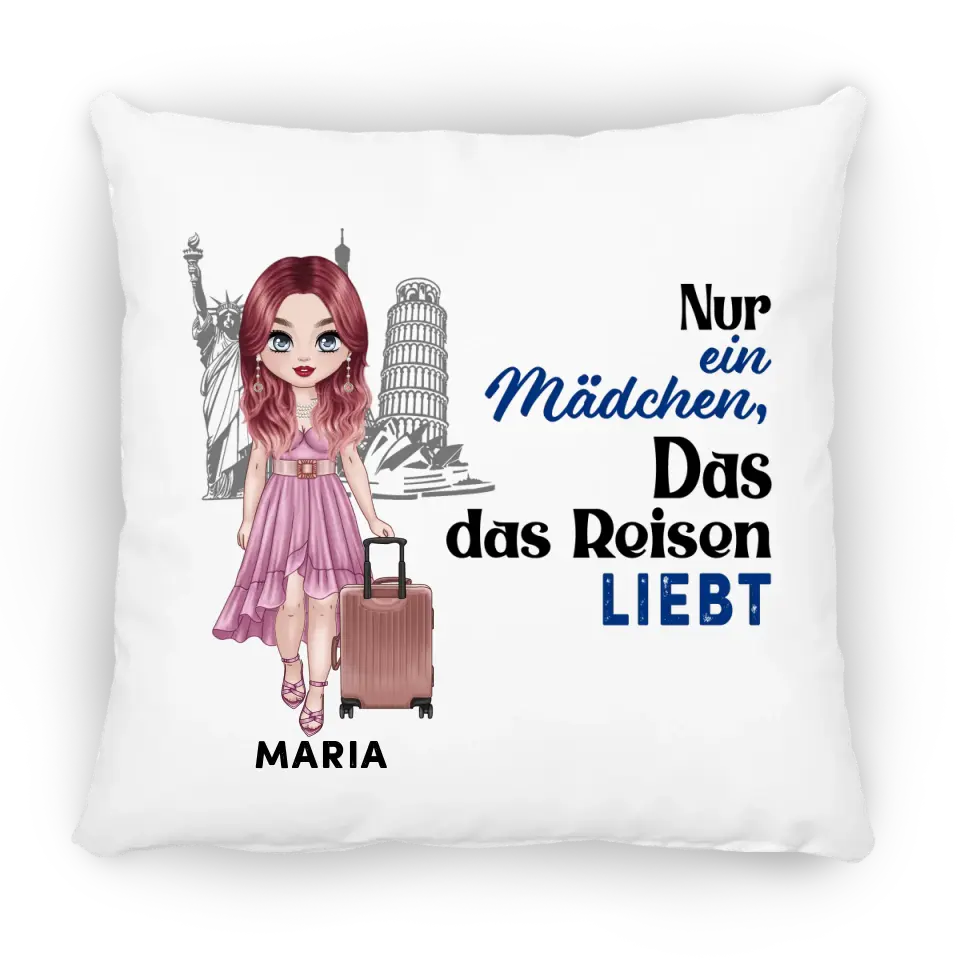 Nur ein Mädchen das das Reisen liebt