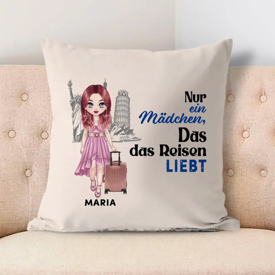 Nur ein Mädchen das das Reisen liebt