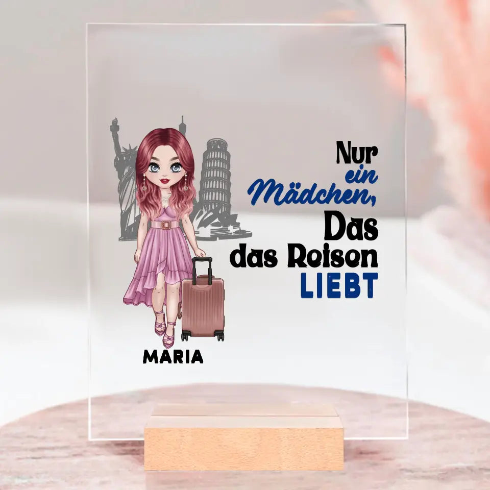 Nur ein Mädchen das das Reisen liebt