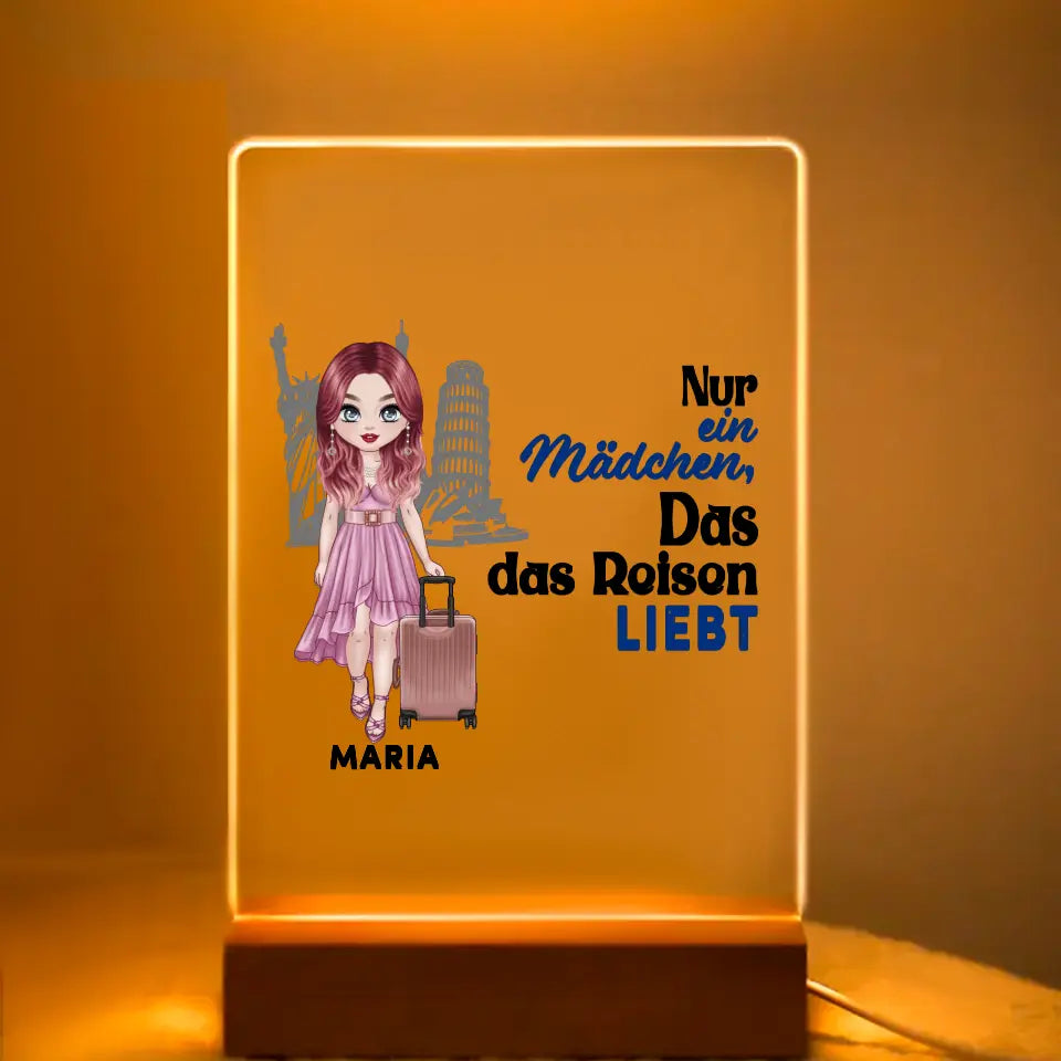 Nur ein Mädchen das das Reisen liebt