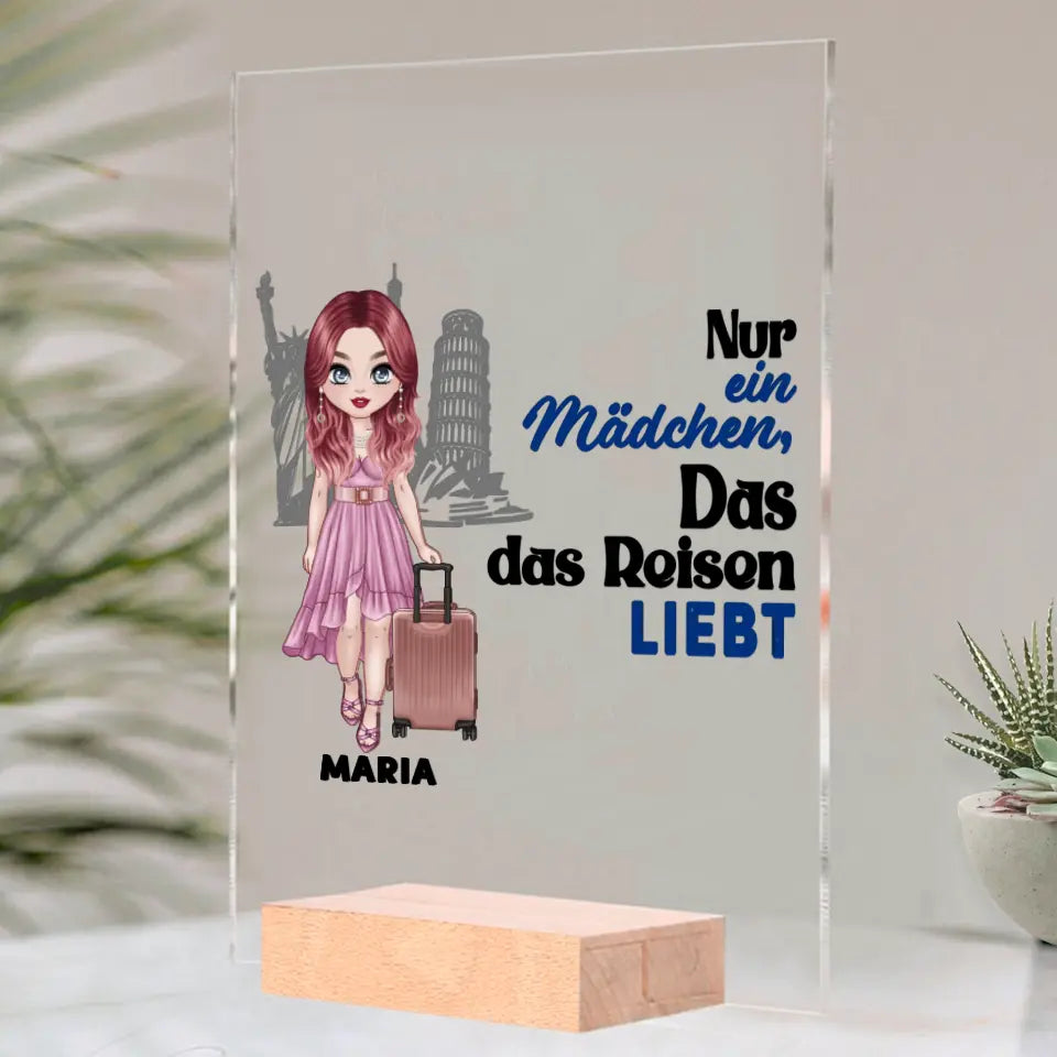 Nur ein Mädchen das das Reisen liebt