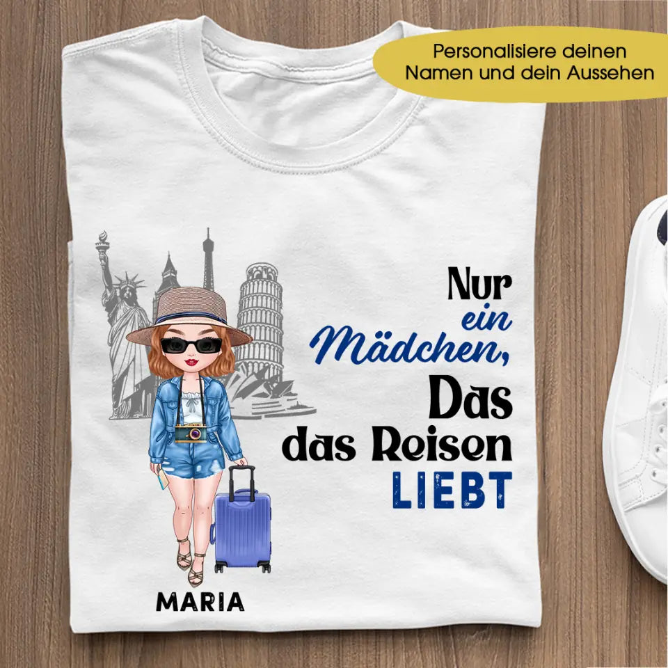 Nur ein Mädchen das das Reisen liebt