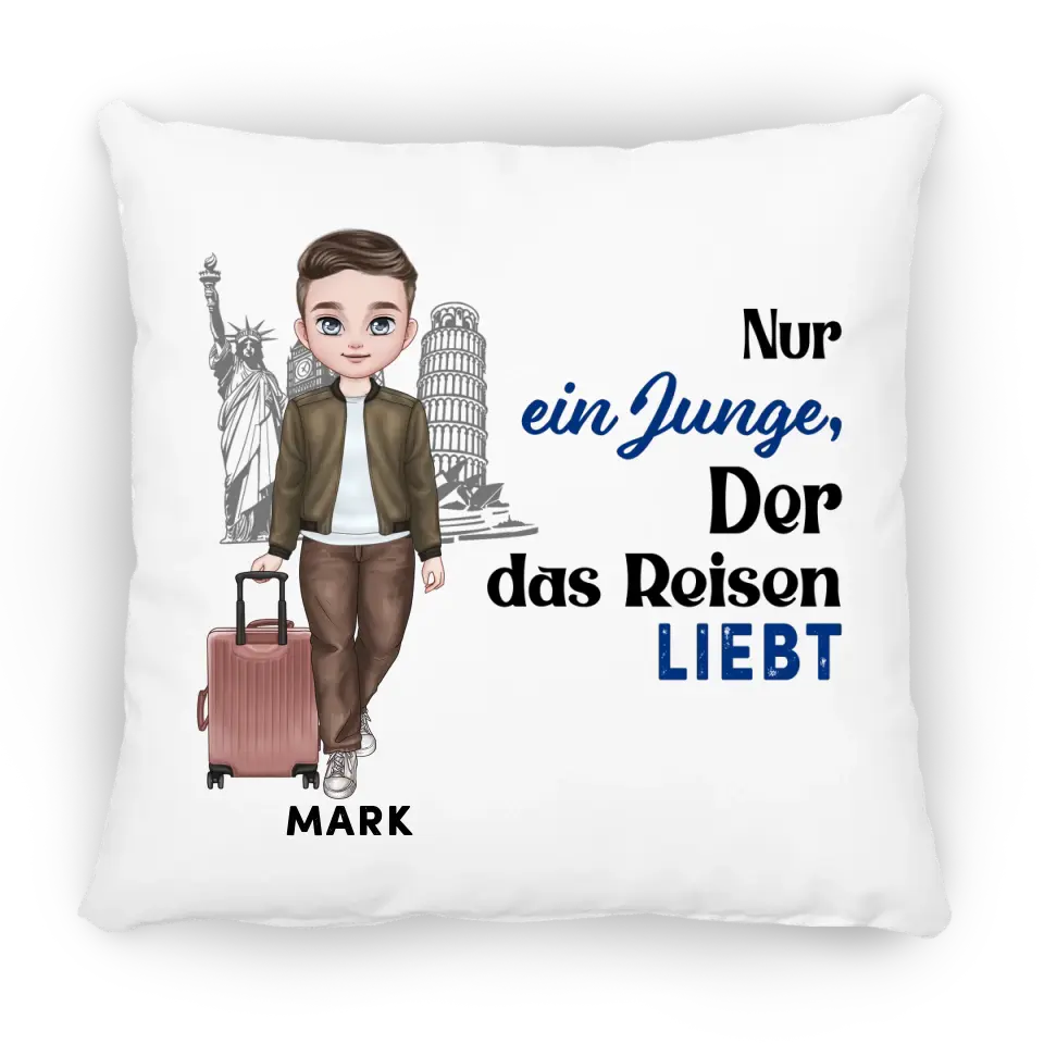 Nur ein Junge der das Reisen liebt