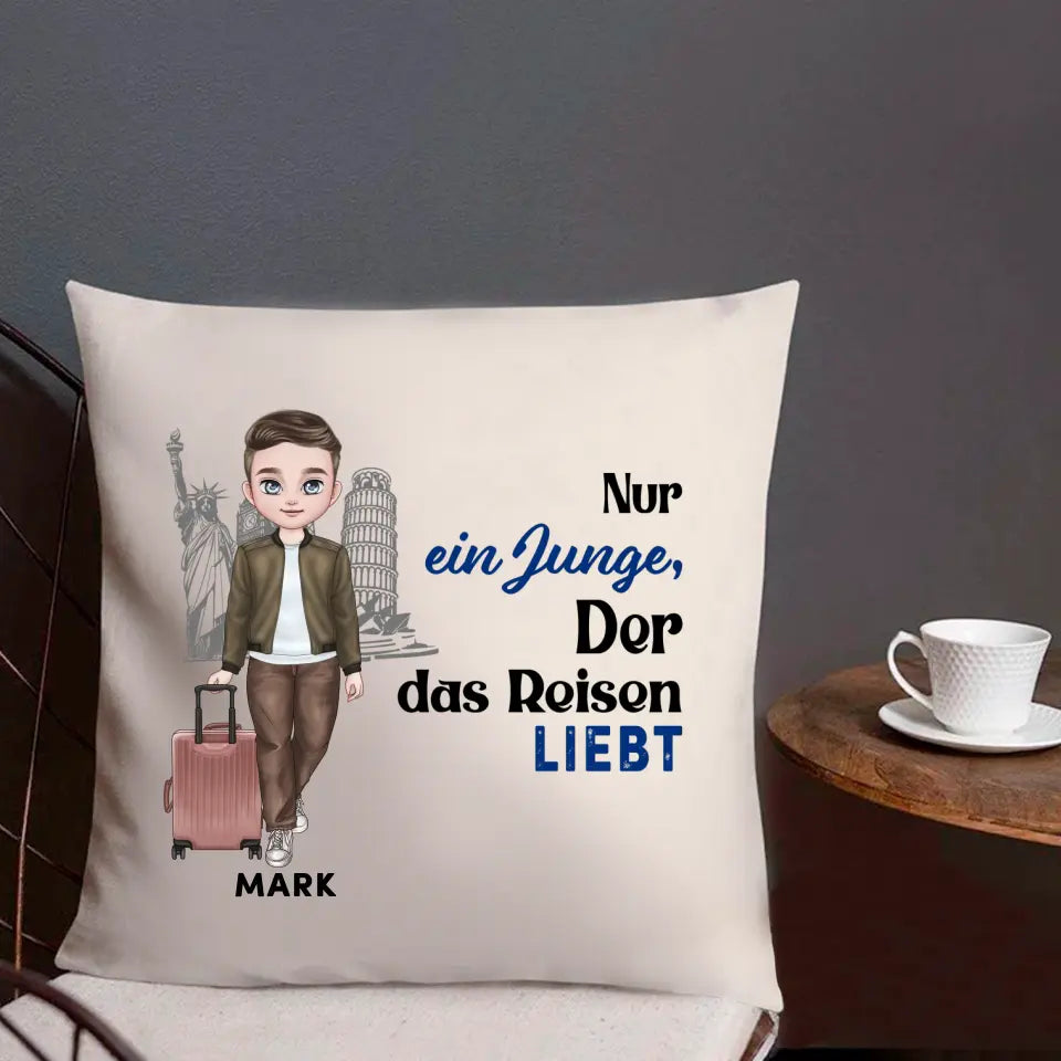 Nur ein Junge der das Reisen liebt