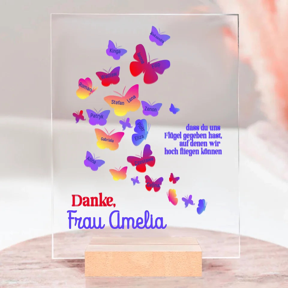 Plexiglas als Geschenk für den Lehrertag