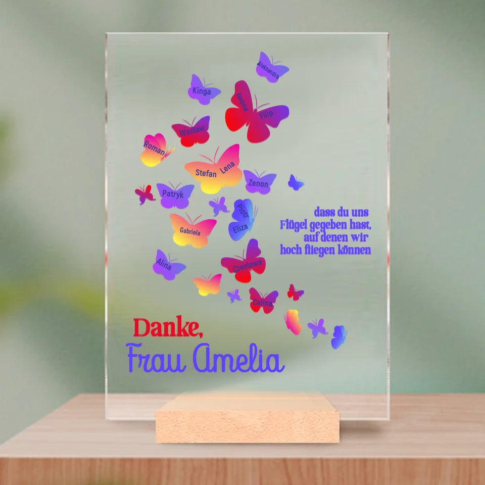 Plexiglas als Geschenk für den Lehrertag