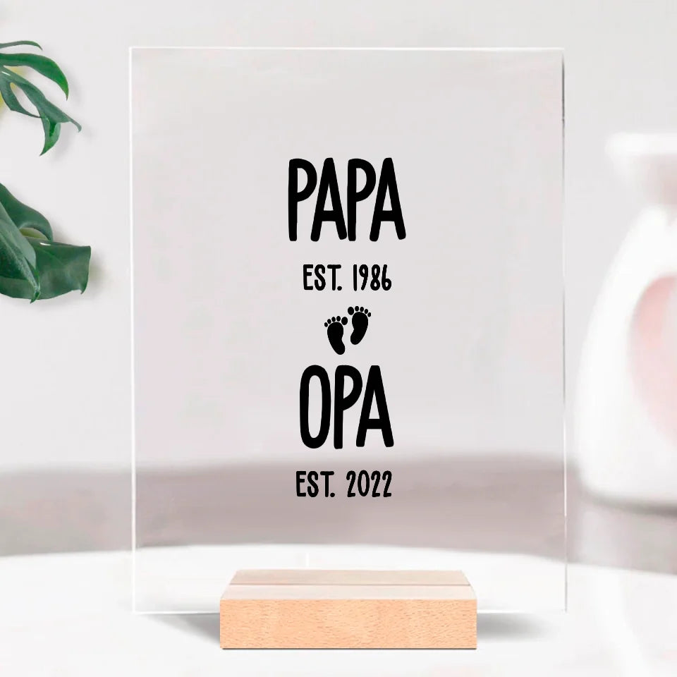 Acrylglas - Papa - Opa