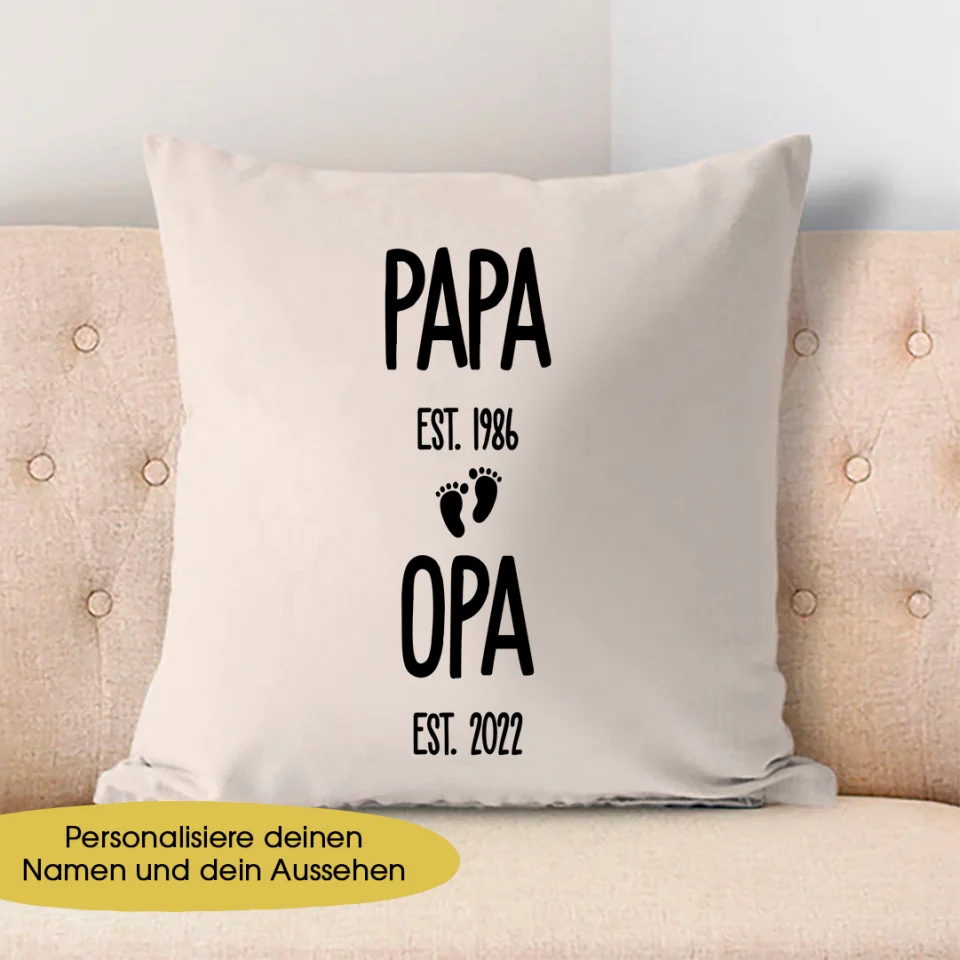 Kopfkissenbezug - Papa - Opa